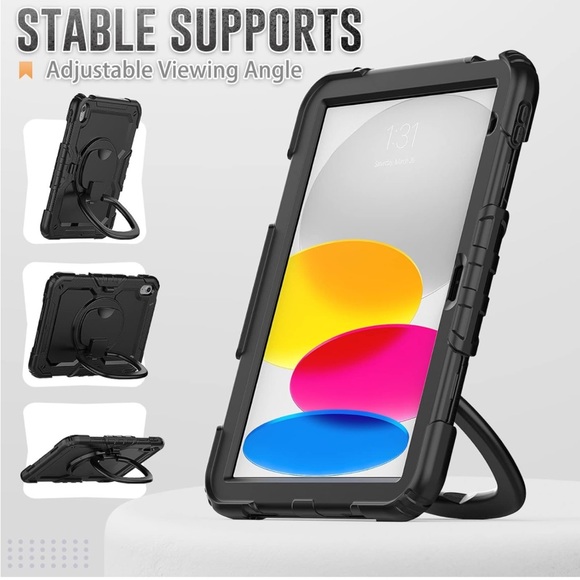 Case for iPad 10.9 inch 2022(10th Gen), Heavy Duty Rugged Silicone Full Body - Picture 6 of 7